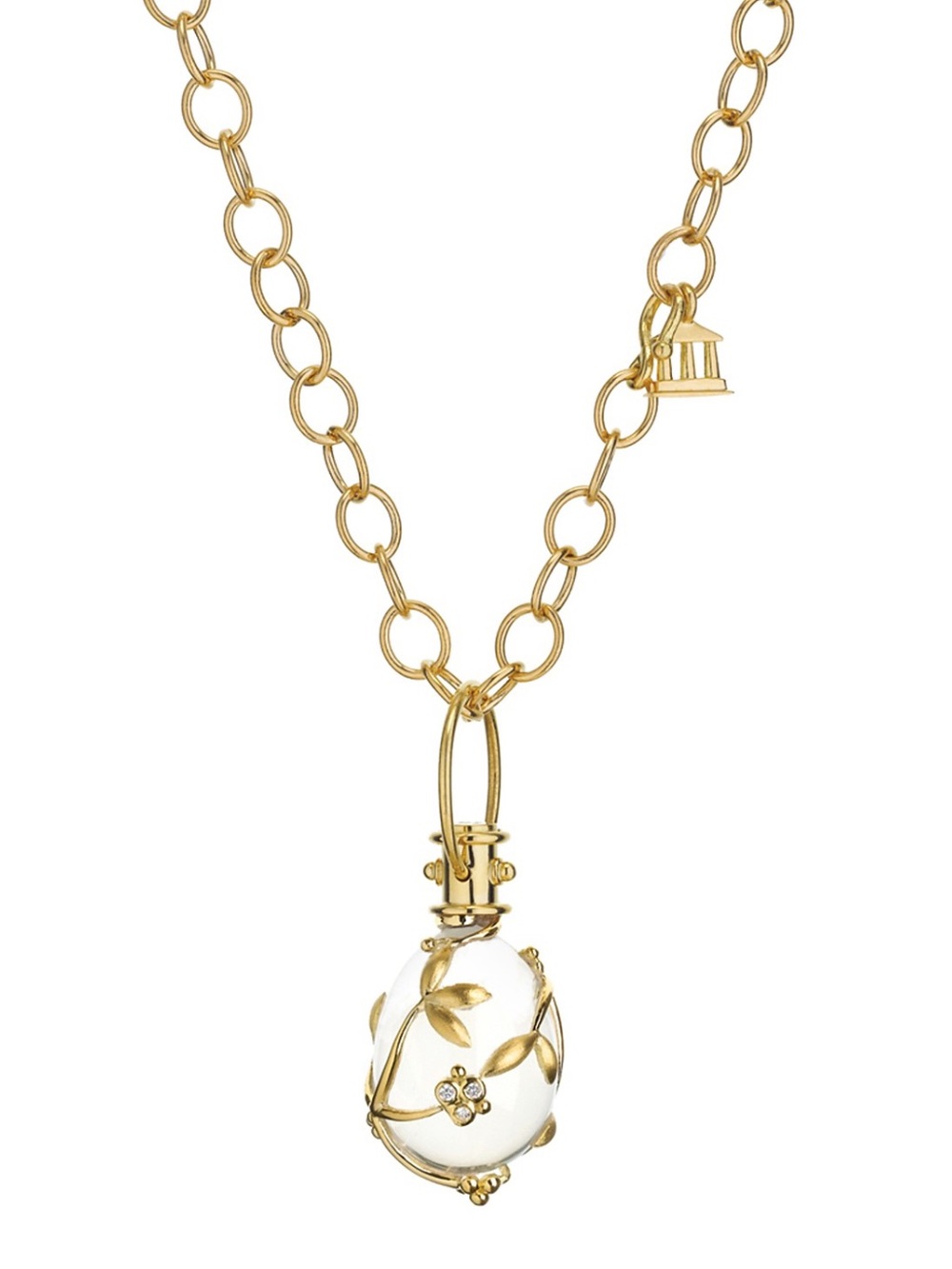 TEMPLE ST CLAIR Gold and White Medium Vine Amulet